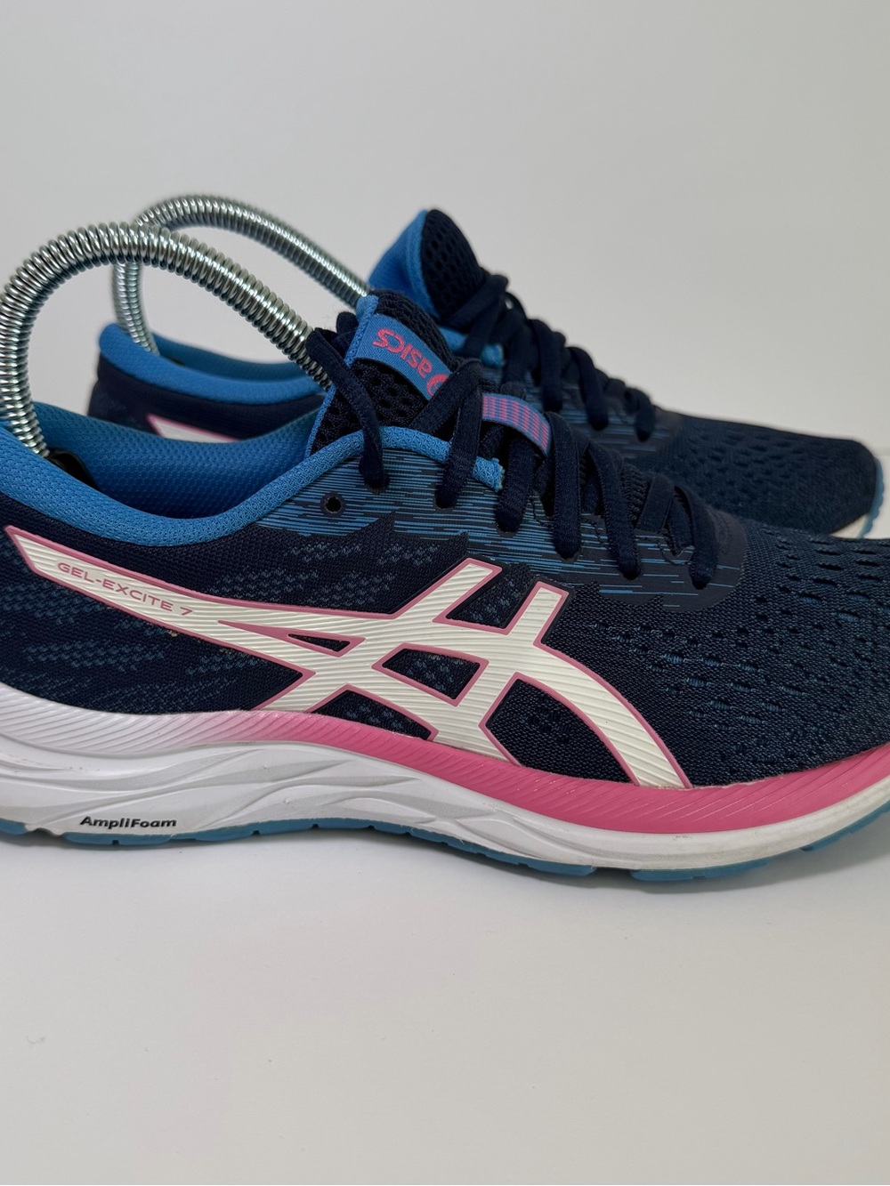 ASICS Navy Blue and Pink Women's GEL-Excite Running Shoes